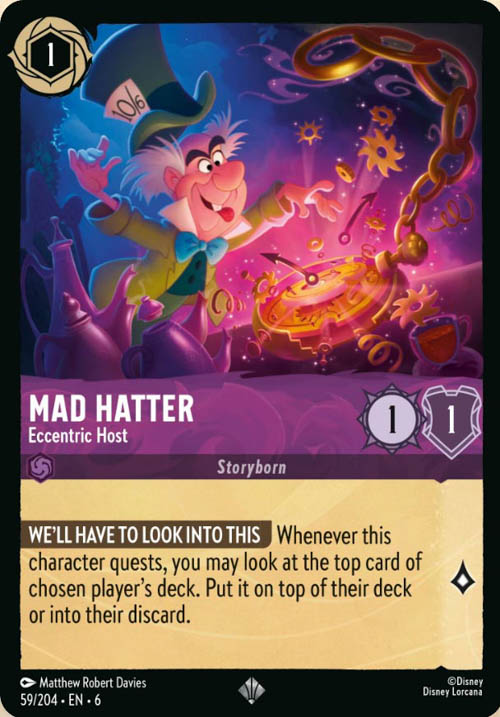 Disney Lorcana TCG: Mad Hatter, Eccentric Host