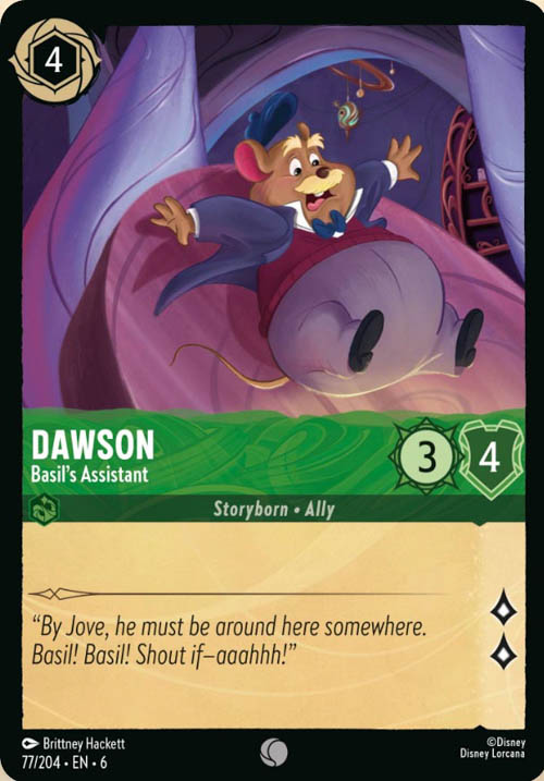 Disney Lorcana TCG: Dawson, Basil's Assistant