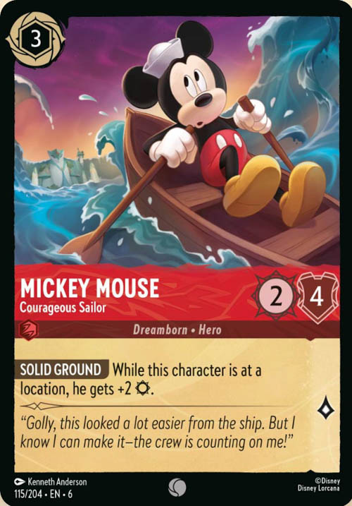 Disney Lorcana TCG: Mickey Mouse, Courageous Sailor