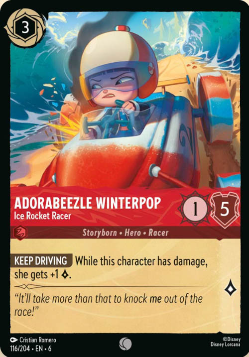 Disney Lorcana TCG: Adorabeezle Winterpop, Ice Rocket Racer