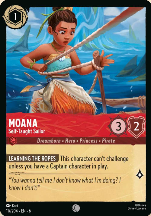 Disney Lorcana TCG: Moana, Self-Taught Sailor