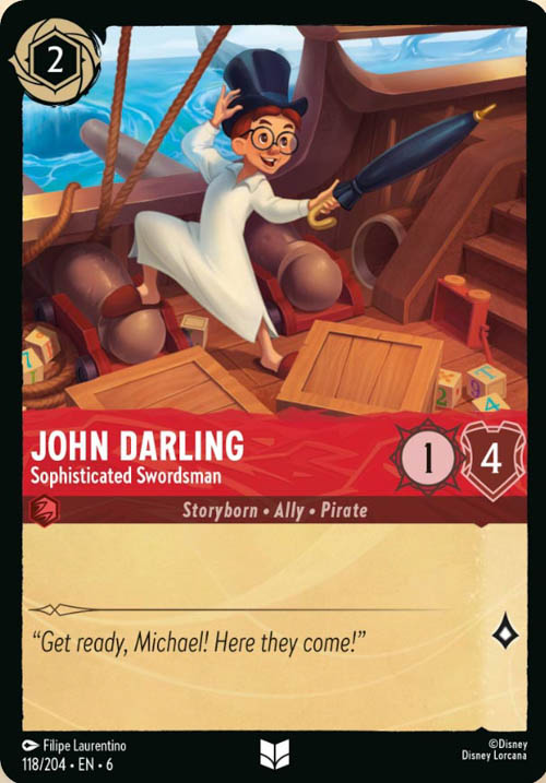 Disney Lorcana TCG: John Darling, Sophisticated Swordsman