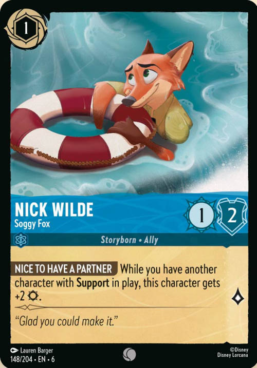 Disney Lorcana TCG: Nick Wilde, Soggy Fox