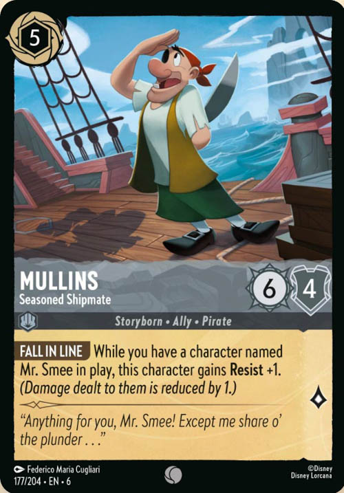 Disney Lorcana TCG: Mullins, Seasoned Shipmate