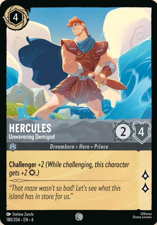 Disney Lorcana TCG: Hercules, Unwavering Demigod