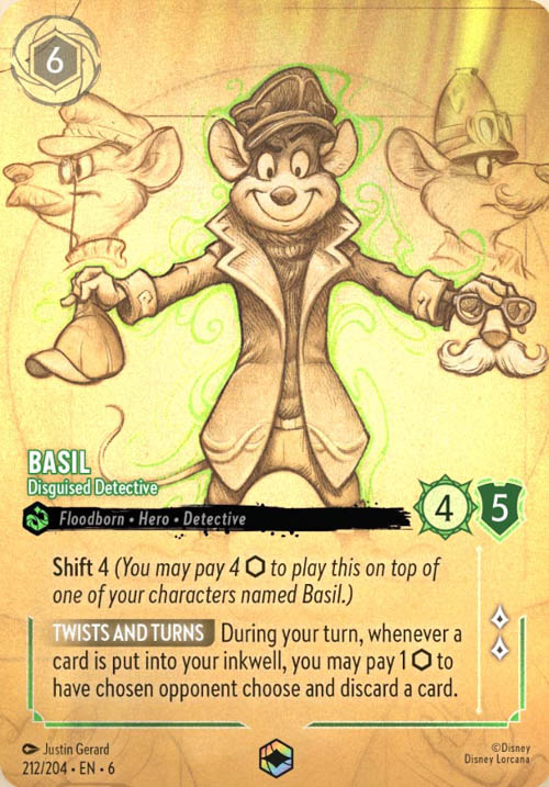 Disney Lorcana TCG: Basil, Disquised Detective