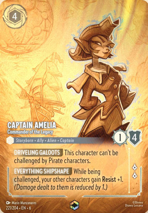 Disney Lorcana TCG: Captain Amelia, Commander of the Legacy