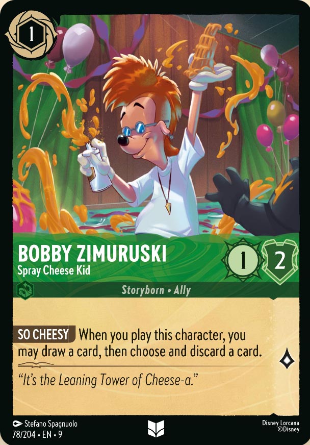 Disney Lorcana TCG: Bobby Zimuruski, Spray Cheese Kid