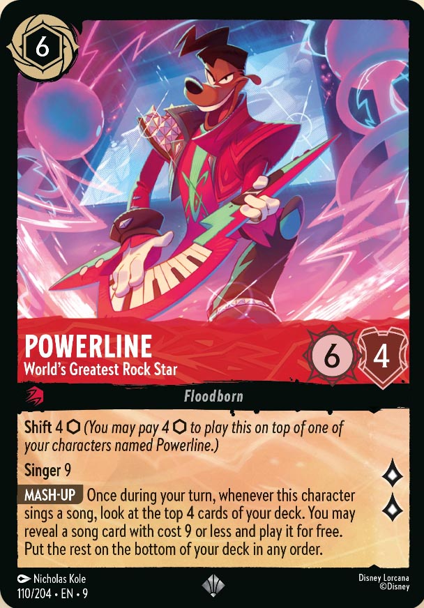 Disney Lorcana TCG: Powerline, World's Greatest Rock Star