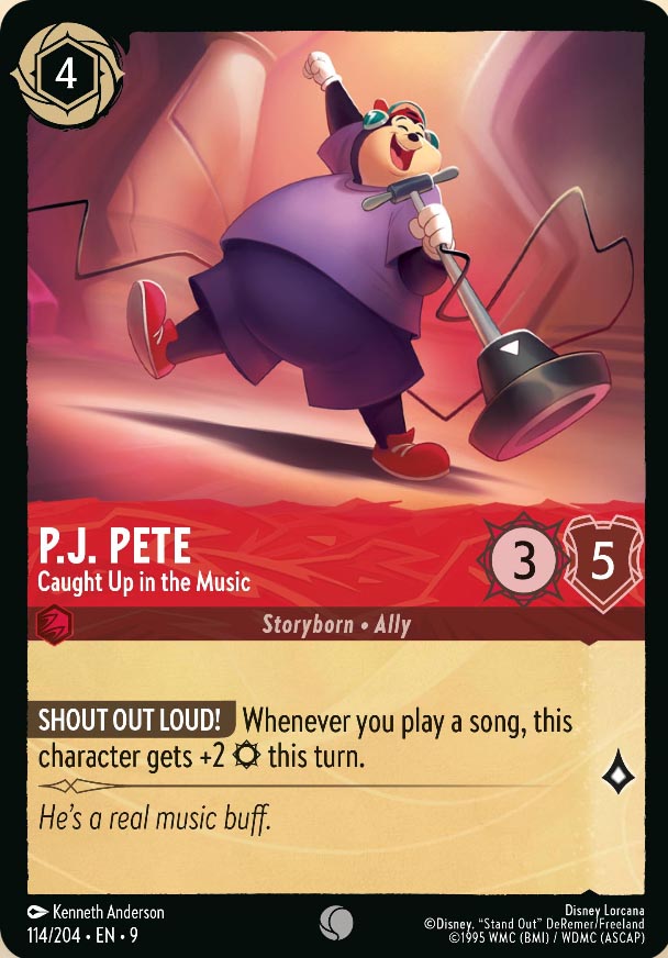 Disney Lorcana TCG: P.J. Pete, Caught Up in the Music