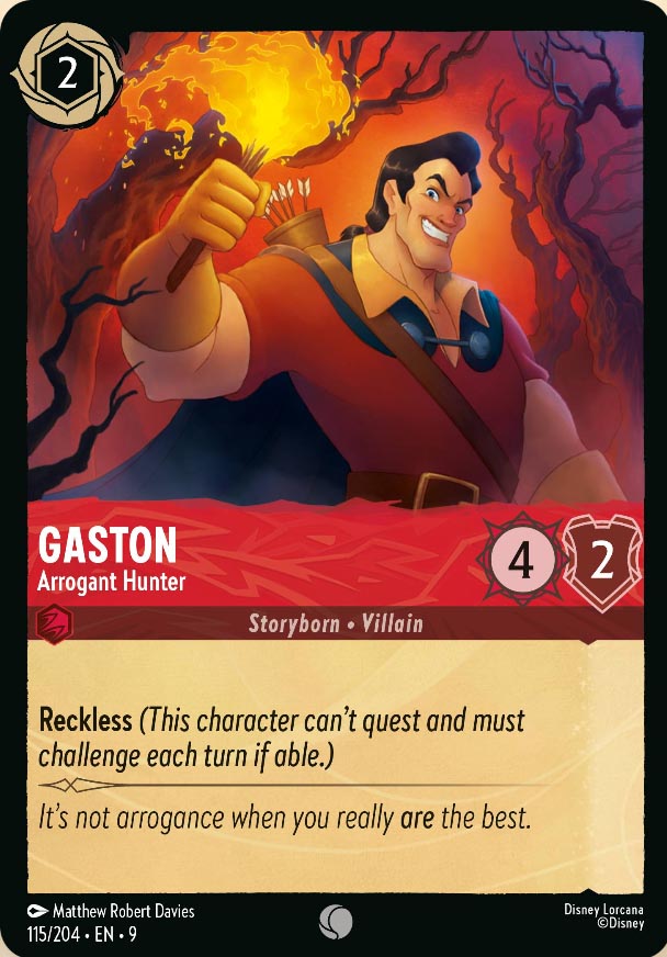 Disney Lorcana TCG: Gaston, Arrogant Hunter