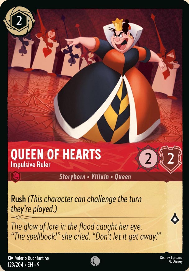 Disney Lorcana TCG: Queen of Hearts, Impulsive Ruler