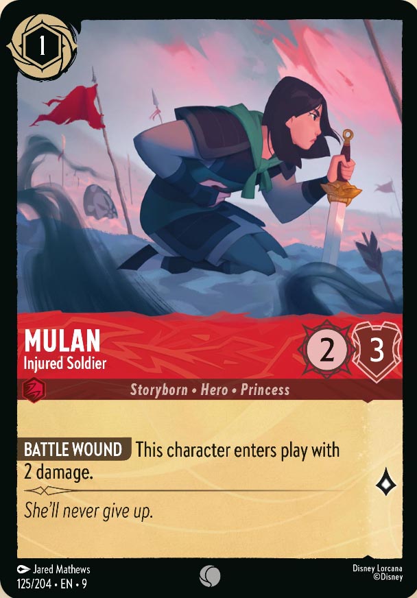 Disney Lorcana TCG: Mulan, Injured Soldier