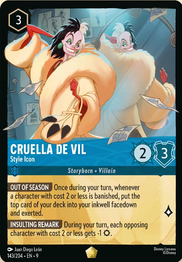 Disney Lorcana TCG: Cruella De Vil, Style Icon