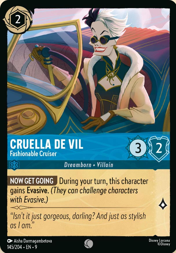 Disney Lorcana TCG: Cruella De Vil, Fashionable Cruiser