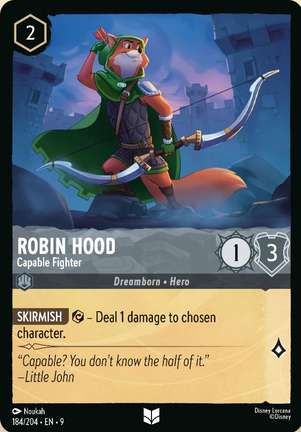 Disney Lorcana TCG: Robin Hood, Capable Fighter