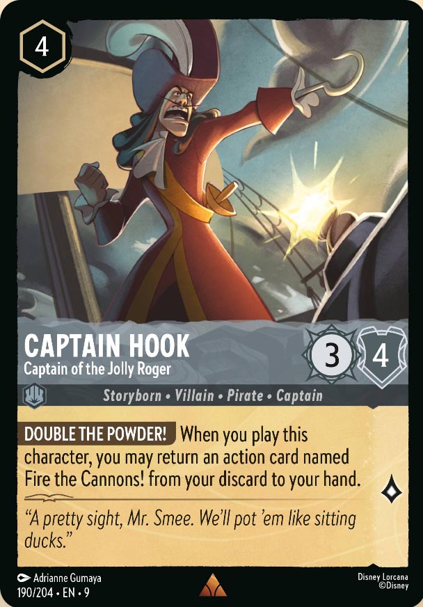 Disney Lorcana TCG: Captain Hook, Captain of the Jolly Roger