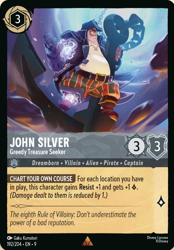 Disney Lorcana TCG: John Silver, Greedy Treasure Seeker