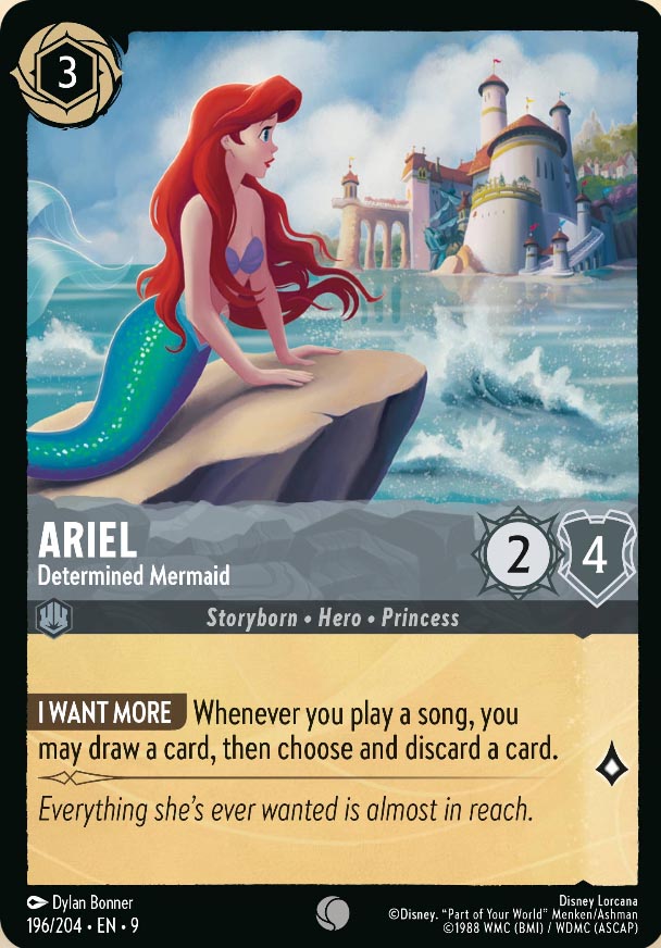 Disney Lorcana TCG: Ariel, Determined Mermaid