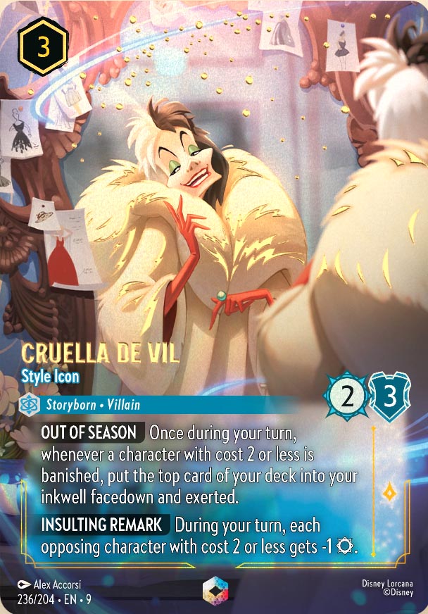 Disney Lorcana TCG: Cruella De Vil, Style Icon