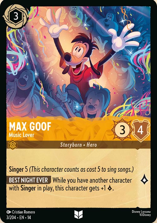 Disney Lorcana TCG: Max Goof, Music Lover
