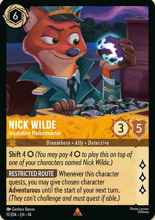 Disney Lorcana TCG: Nick Wilde, Inquisitive Harbormaster