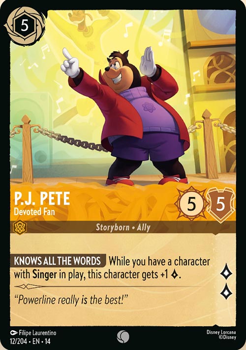 Disney Lorcana TCG: P.J. Pete, Devoted Fan