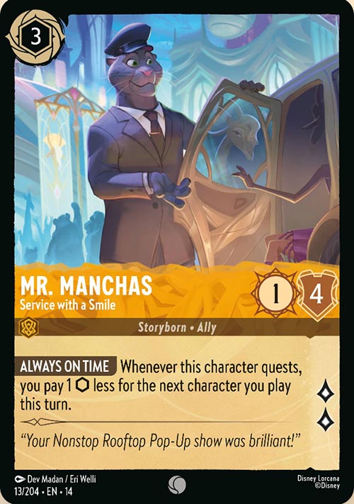 Disney Lorcana TCG: Mr. Manchas, Service with a Smile
