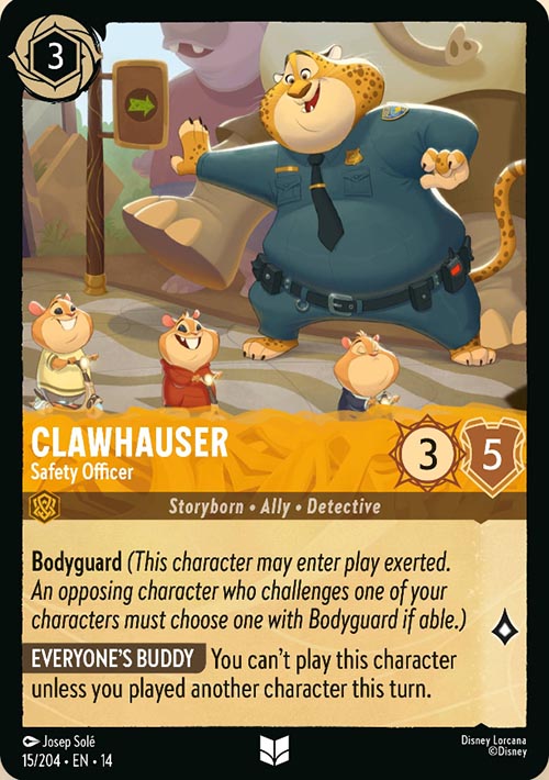 Disney Lorcana TCG: Clawhauser, Safety Officer