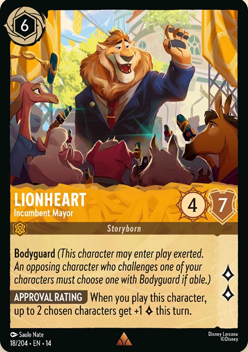 Disney Lorcana TCG: Lionheart, Incumbent Mayor