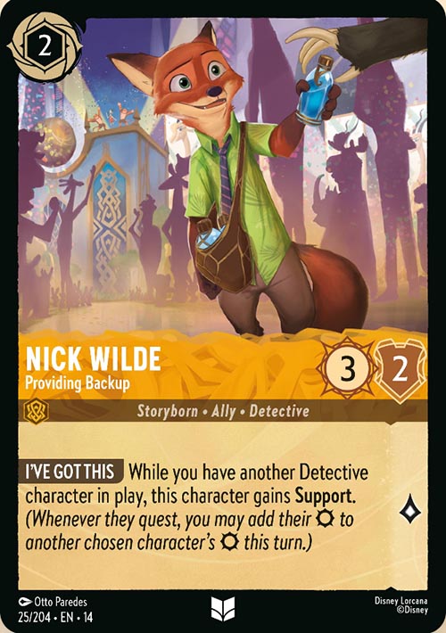 Disney Lorcana TCG: Nick Wilde, Providing Backup