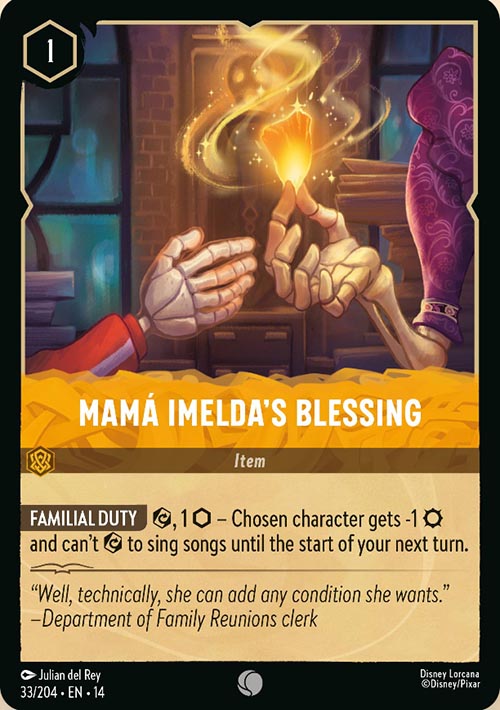 Disney Lorcana TCG: Mam&aacute; Imelda's Blessing