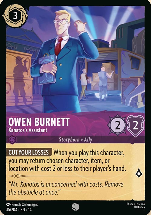 Disney Lorcana TCG: Owen Burnett, Xanatos's Assistant