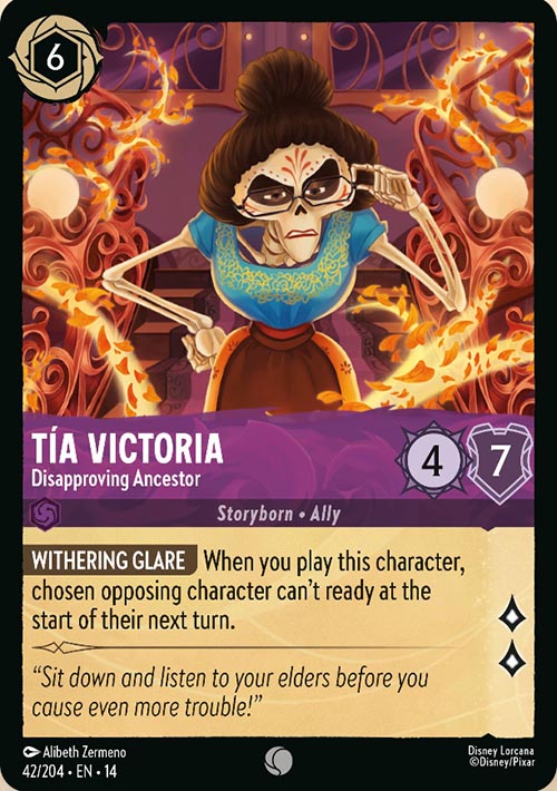 Disney Lorcana TCG: T&iacute;a Victoria, Disapproving Ancestor