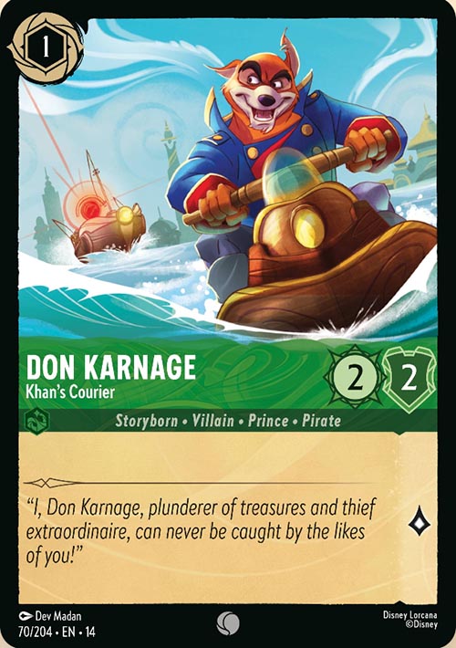 Disney Lorcana TCG: Don Karnage, Khan's Courier