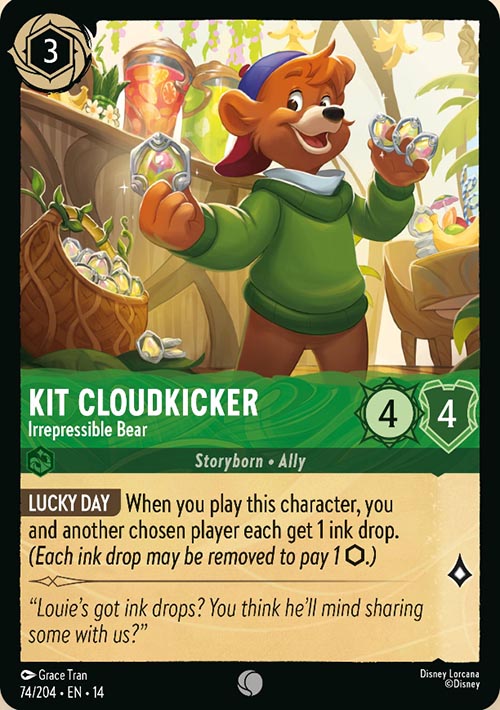 Disney Lorcana TCG: Kit Cloudkicker, Irrepressible Bear