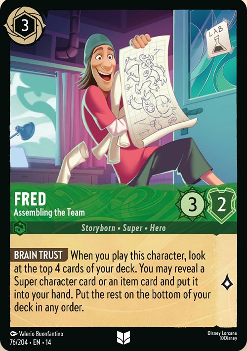 Disney Lorcana TCG: Fred, Assembling the Team