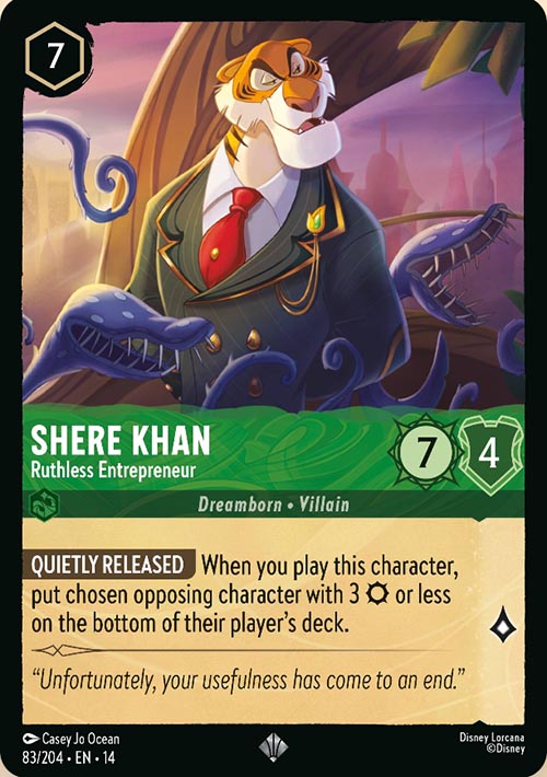 Disney Lorcana TCG: Shere Khan, Ruthless Entrepreneur