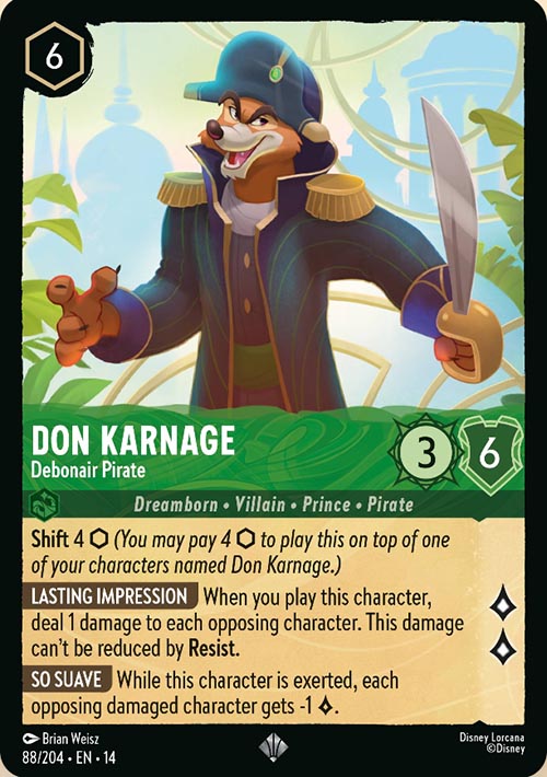 Disney Lorcana TCG: Don Karnage, Debonair Pirate