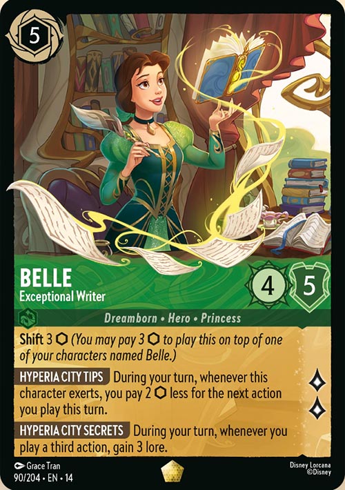 Disney Lorcana TCG: Belle, Exceptional Writer