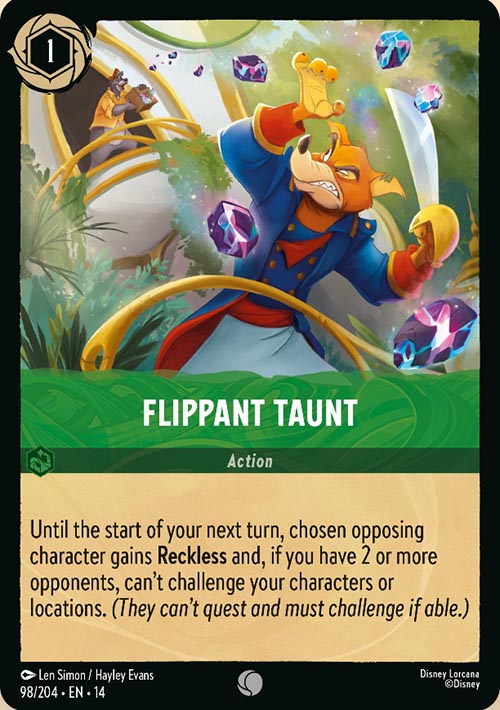 Disney Lorcana TCG: Flippant Taunt