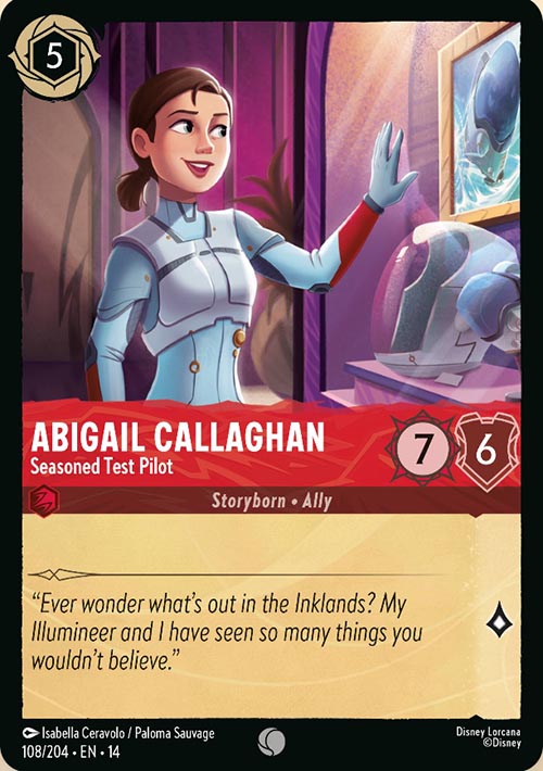 Disney Lorcana TCG: Abigail Callaghan, Seasoned Test Pilot