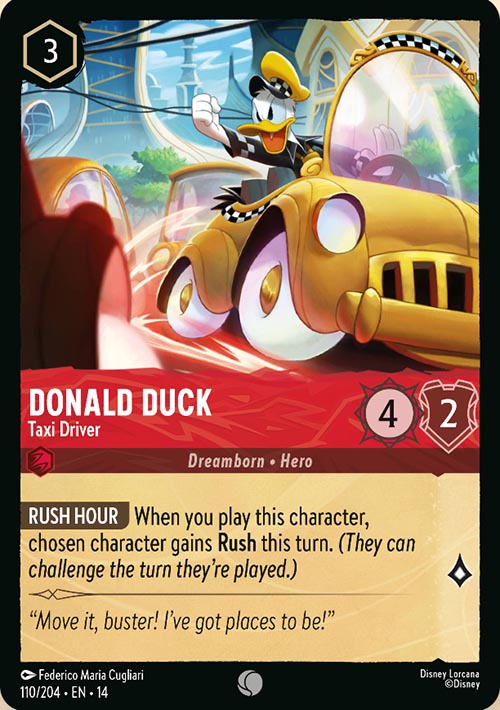 Disney Lorcana TCG: Donald Duck, Taxi Driver