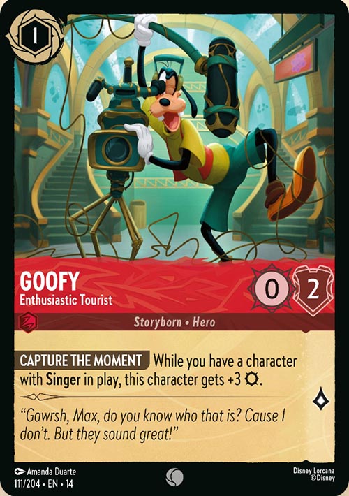 Disney Lorcana TCG: Goofy, Enthusiastic Tourist