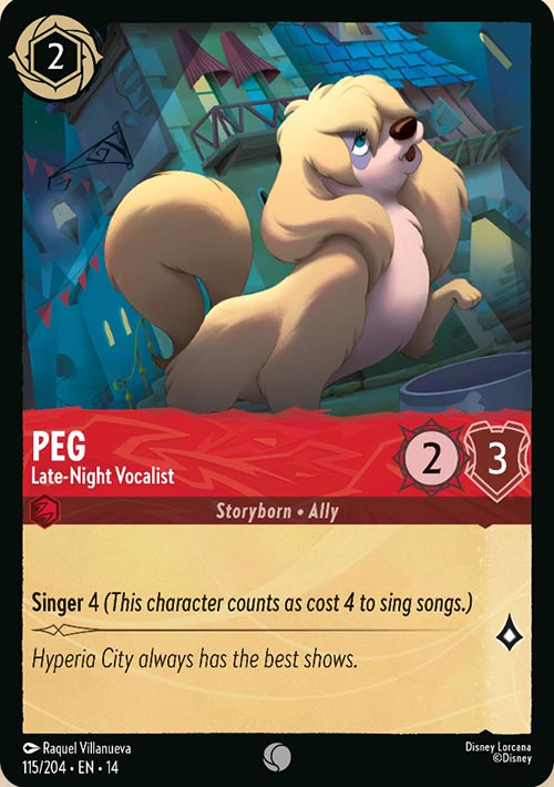 Disney Lorcana TCG: Peg, Late-Night Vocalist