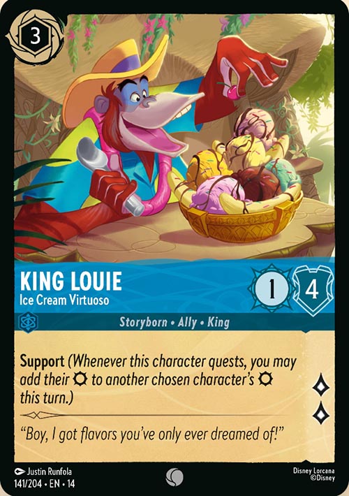 Disney Lorcana TCG: King Louie, Ice Cream Virtuoso