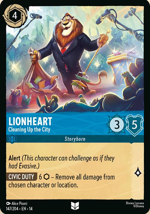 Disney Lorcana TCG: Lionheart, Cleaning Up the City