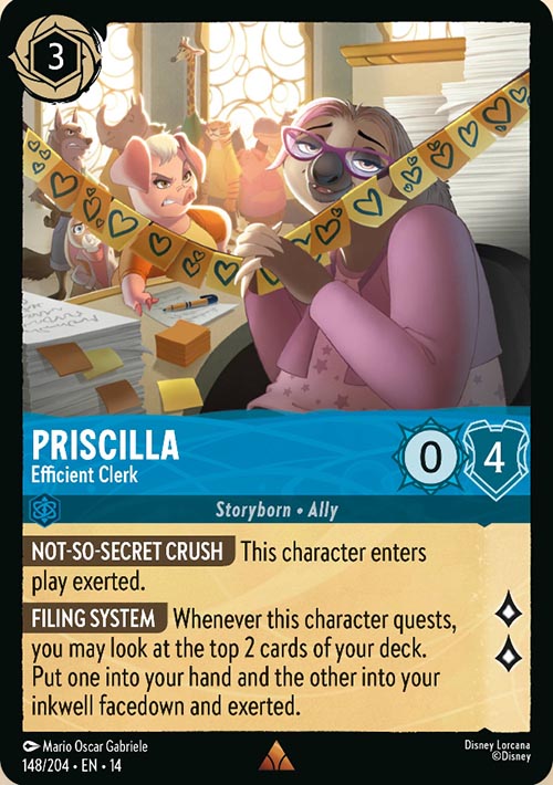 Disney Lorcana TCG: Priscilla, Efficient Clerk