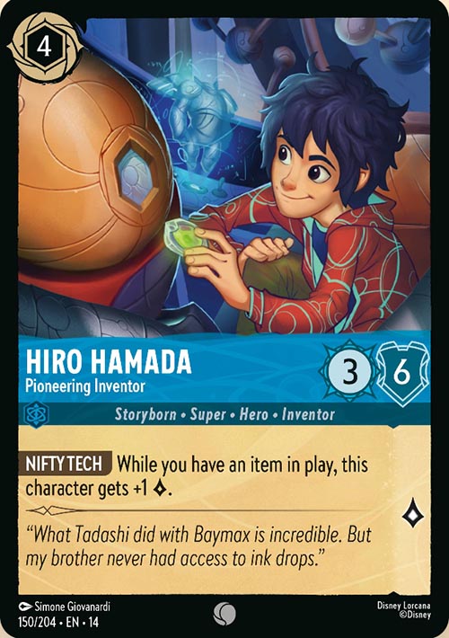 Disney Lorcana TCG: Hiro Hamada, Pioneering Inventor