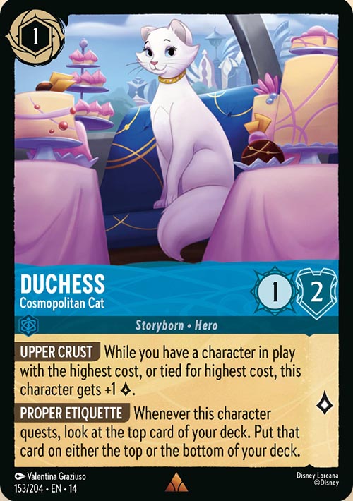 Disney Lorcana TCG: Duchess, Cosmopolitan Cat